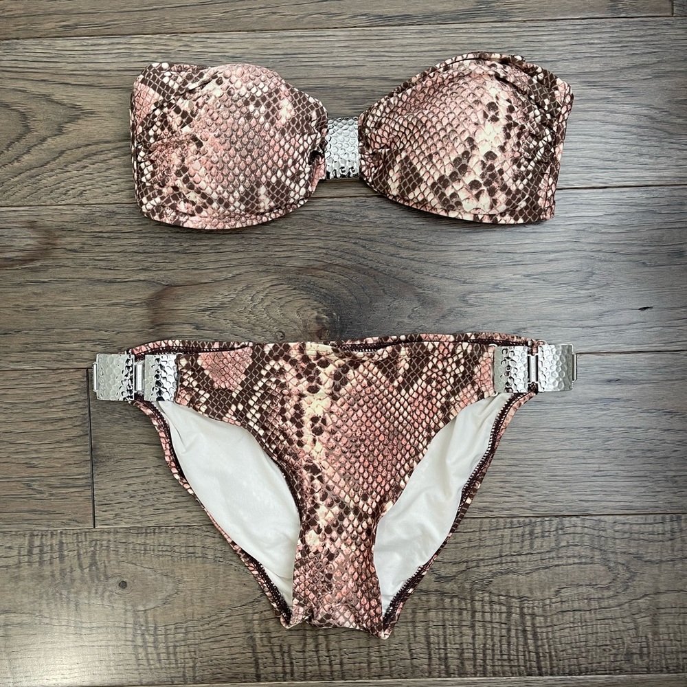 Pink Snake Skin Michael Kors Bikini